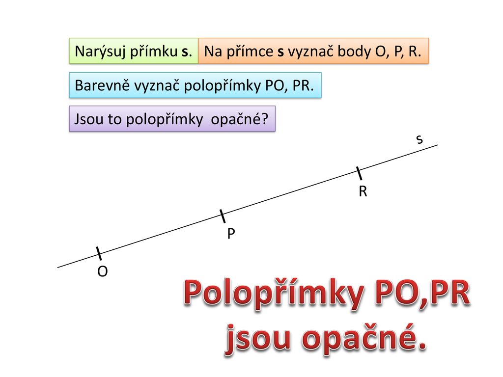 AUTOR Mgr Jiří Burda NÁZEV VY 32 INOVACE M2 13 Polopřímka přímka